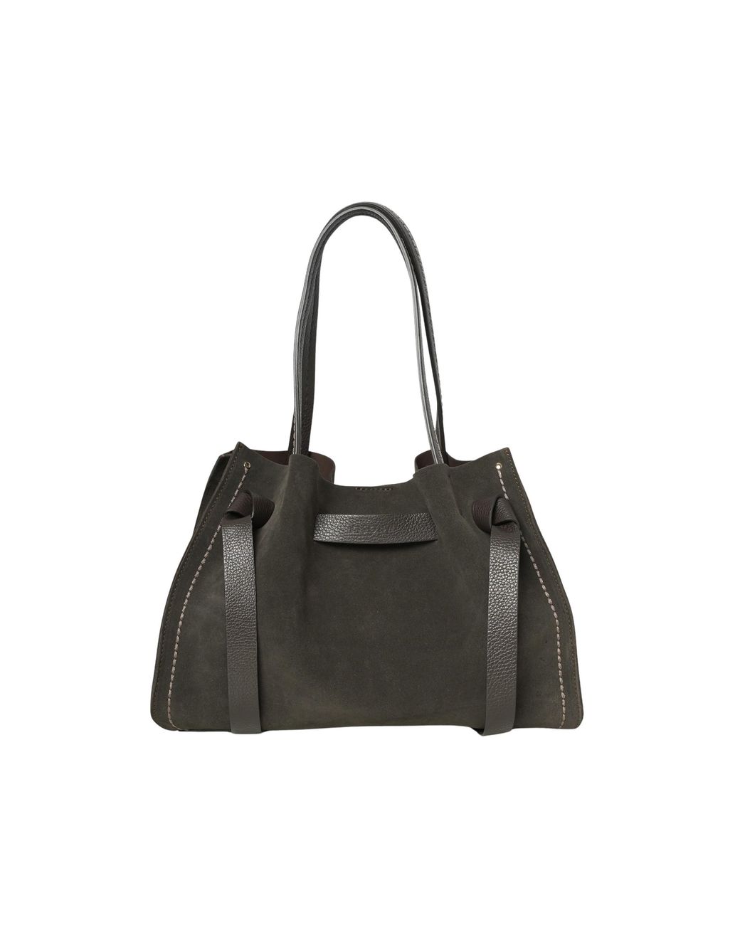 VISONA Black Visona Leather Handbag