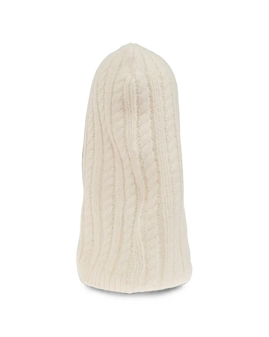 Moncler White Balaclava With Logo