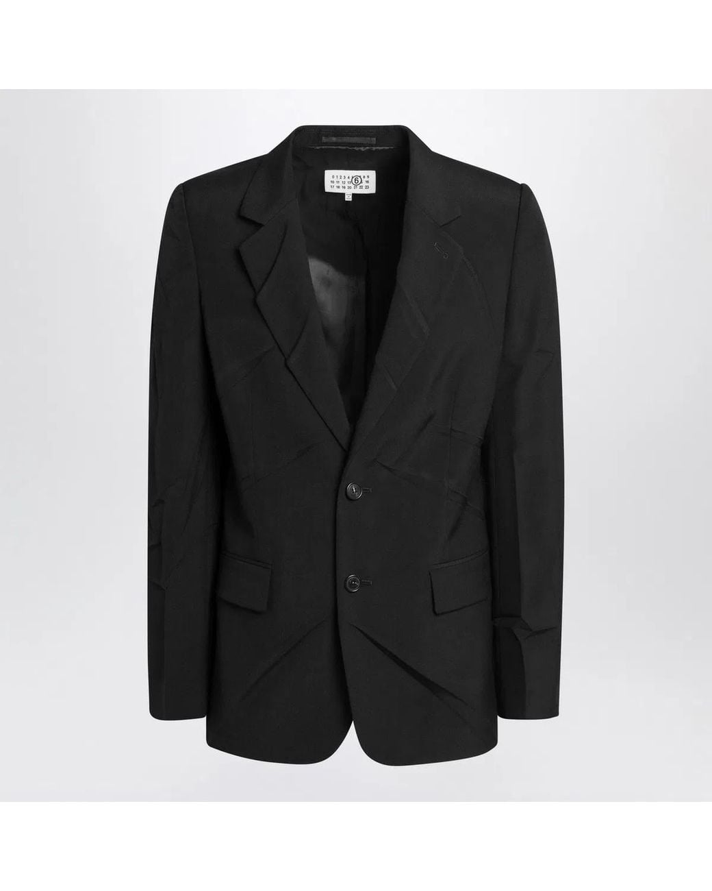 MM6 by Maison Margiela Black Wool-Blend Jacket for men