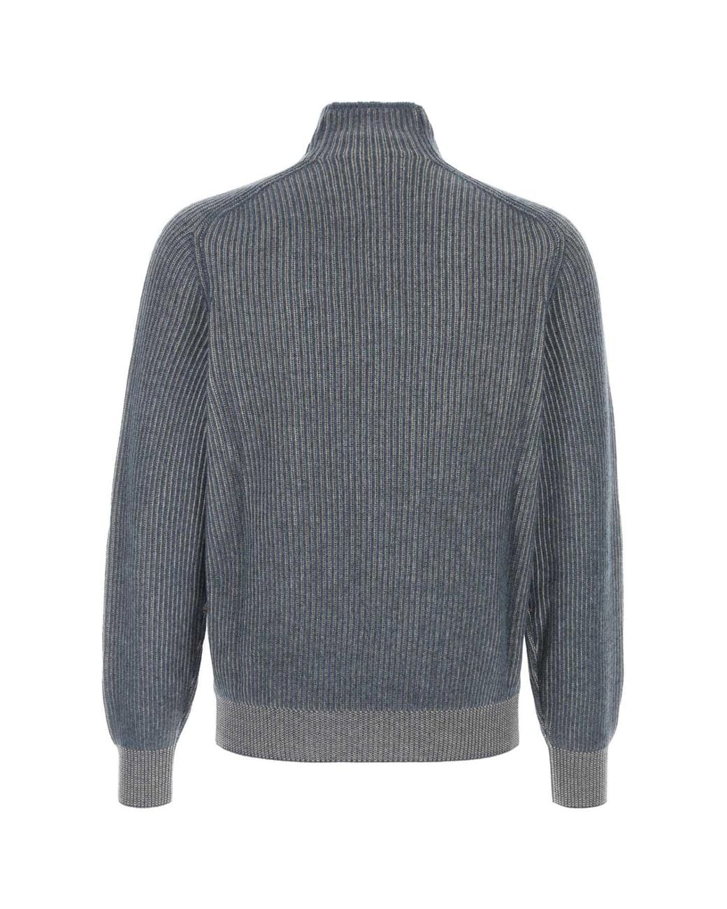 Brunello Cucinelli Gray Cashmere Turtleneck for men