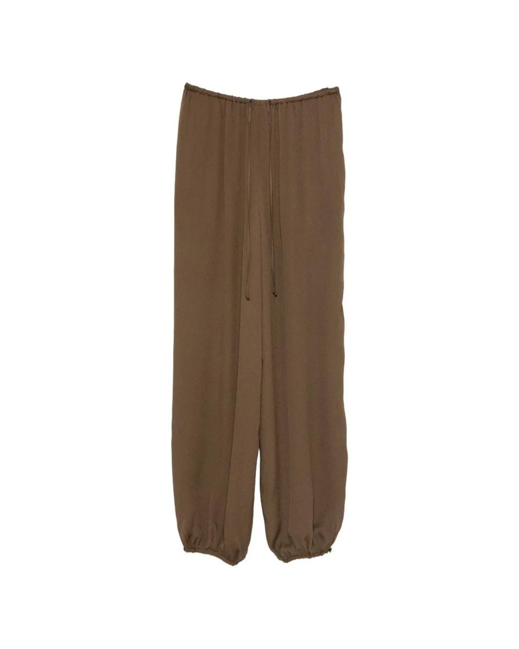 Forte_forte Brown Silk Blend Trousers