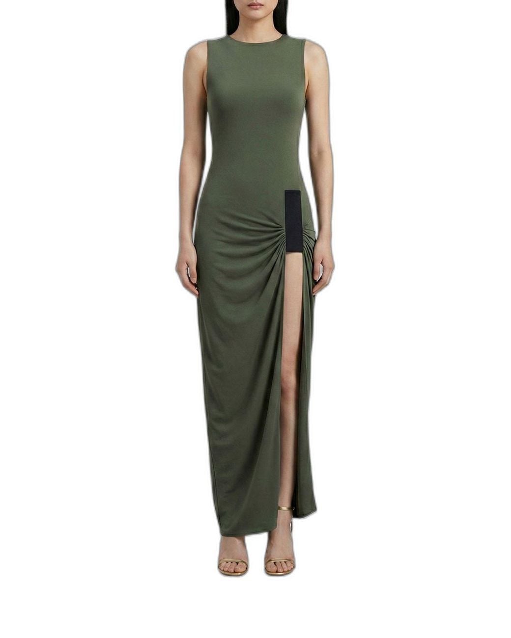 Coperni Green Long Fitted Dress