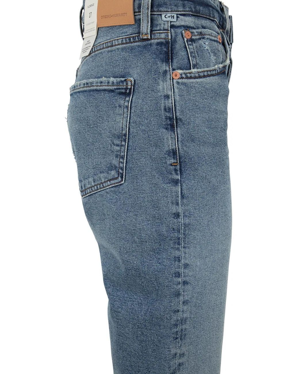 Citizens of Humanity Blue Florence Wide Straight Jeans
