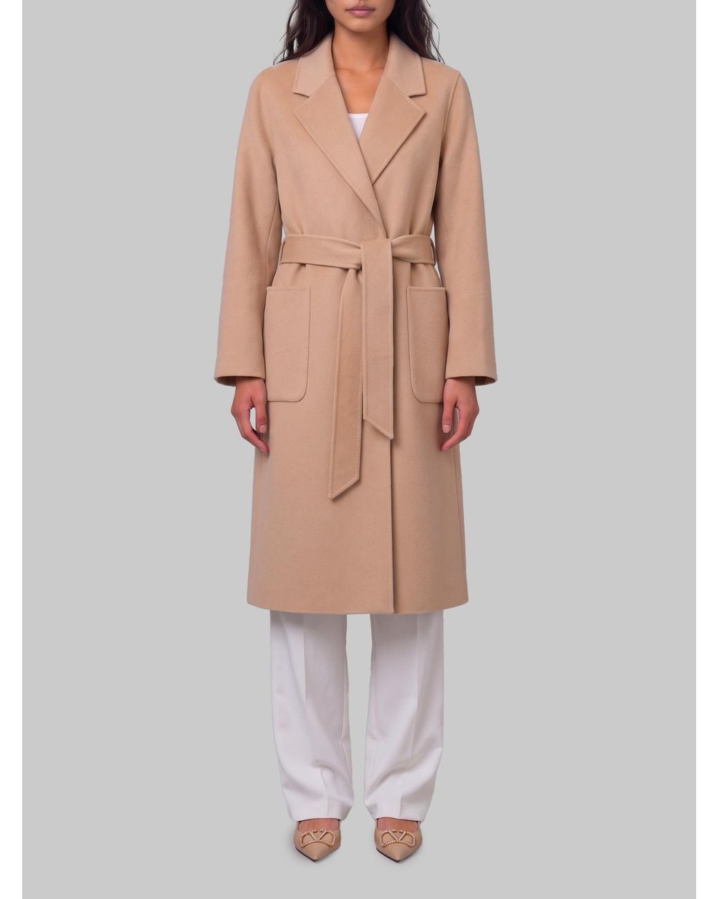 IVY & OAK White Light Camel Iocelia Coat