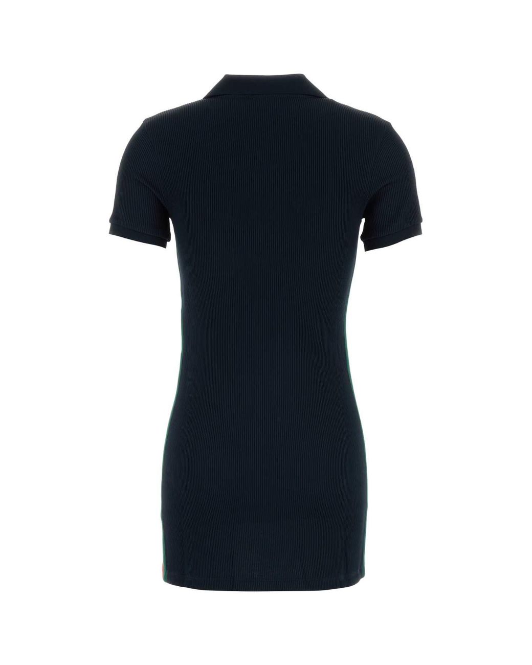 Gucci Black Cotton Jersey Dress With Web Detail