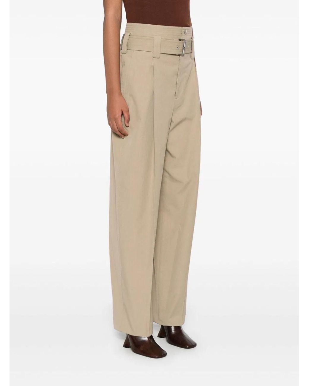 Bottega Veneta Natural Belted Pants