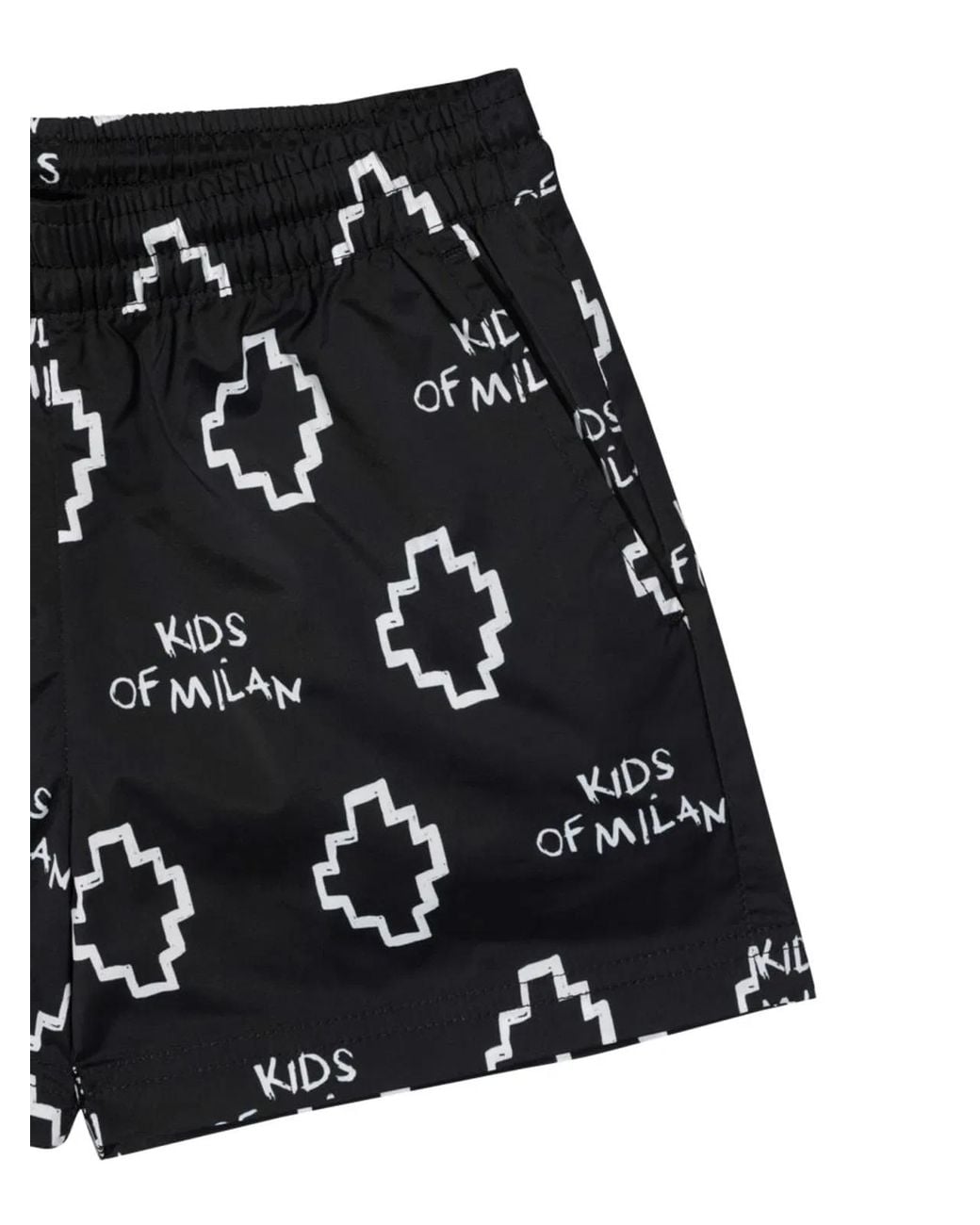 Marcelo Burlon Black Marcelo Burlon County Of Milan Basic Logo Aop Beachwear Shor