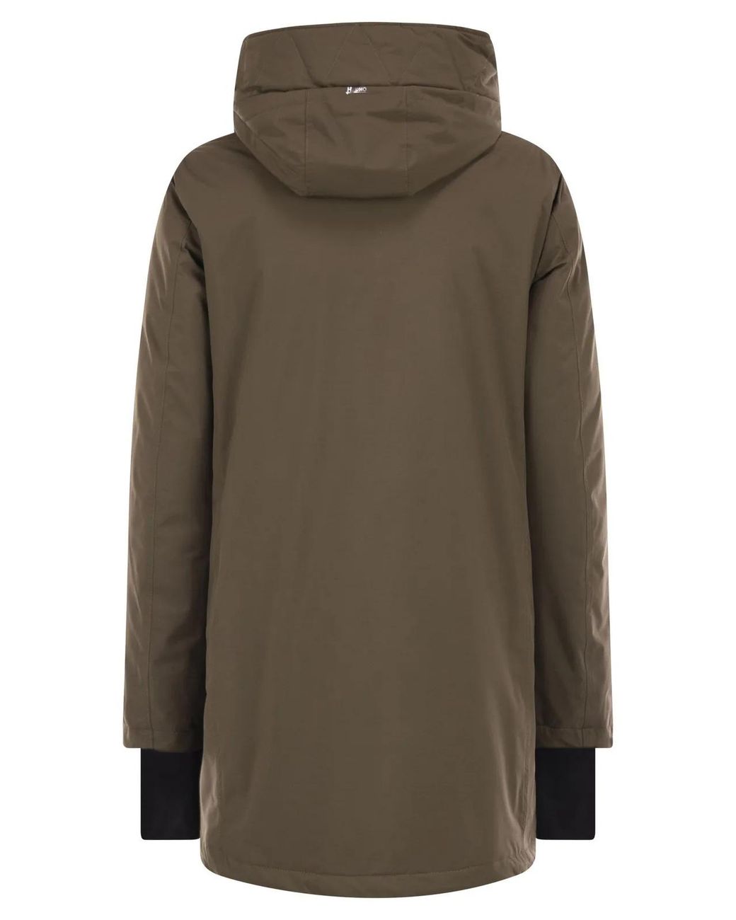 Herno Green A-Shaped Down Jacket With Hood, 2 Layers