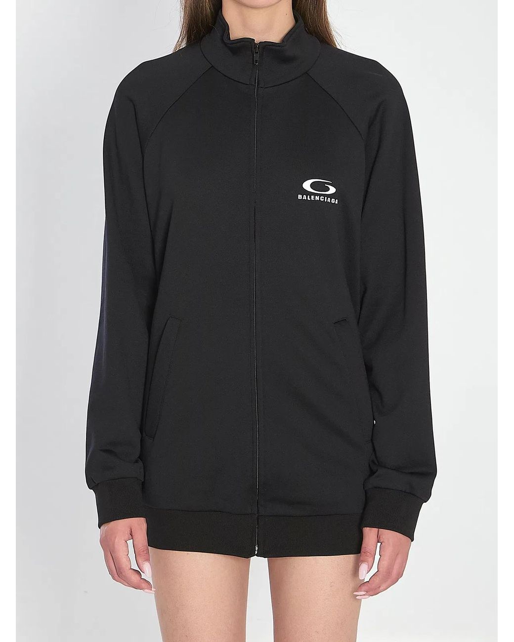 Balenciaga Black Tracksuit Dress With Cut-Out