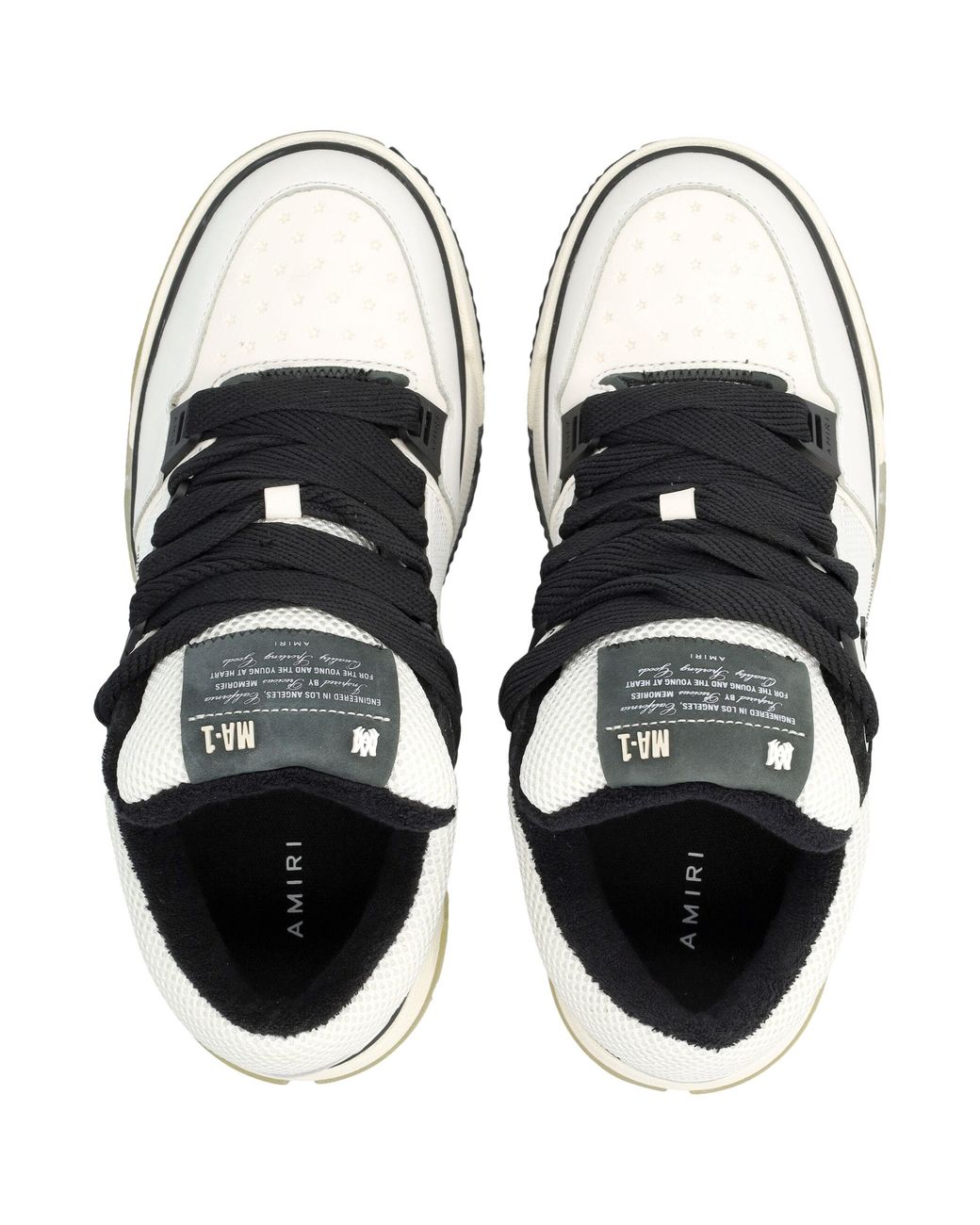 Amiri White Mesh And Leather Low-Top Sneakers for men