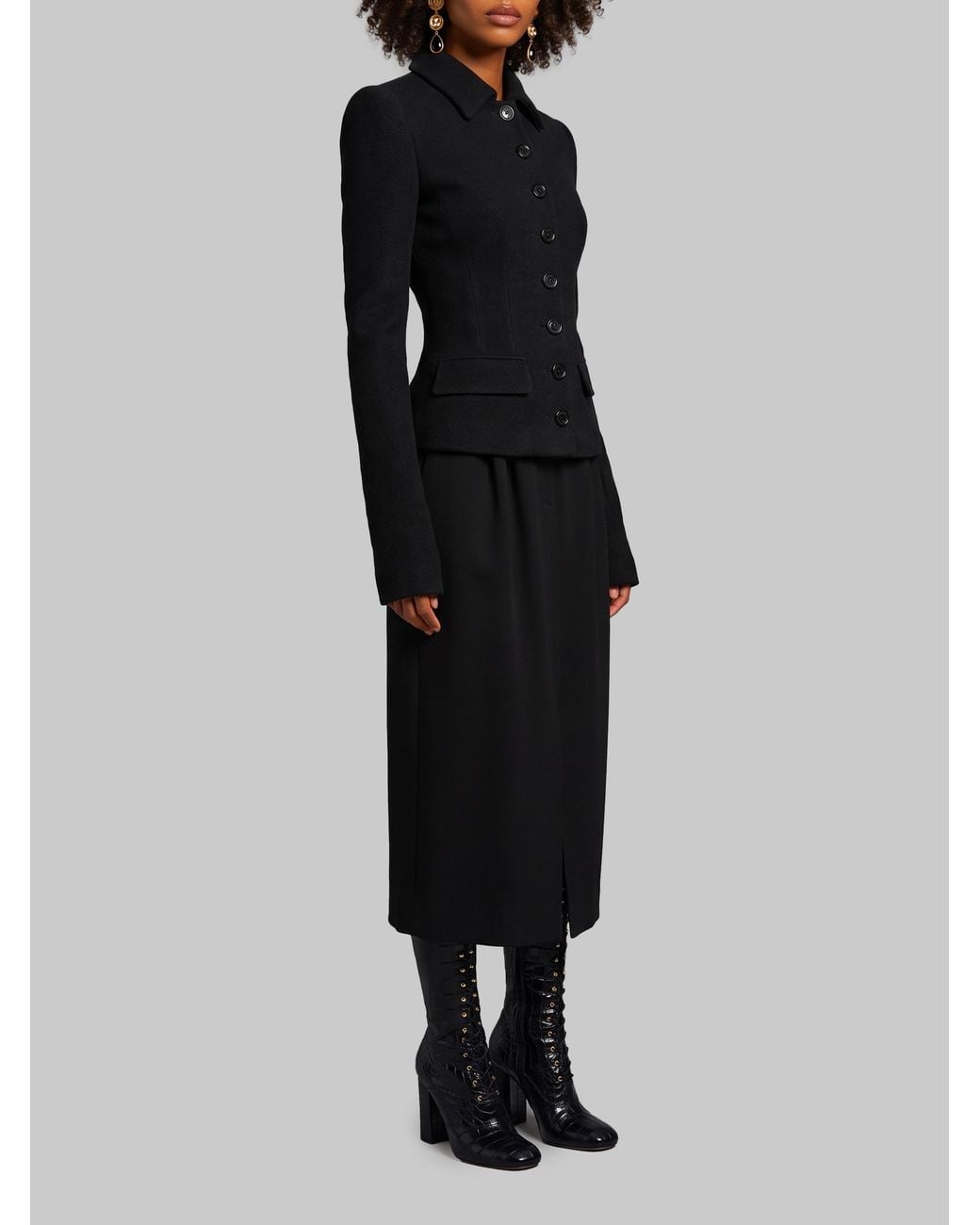 Dolce & Gabbana Black Dolce&Gabbana Single-Breasted Wool Jacket
