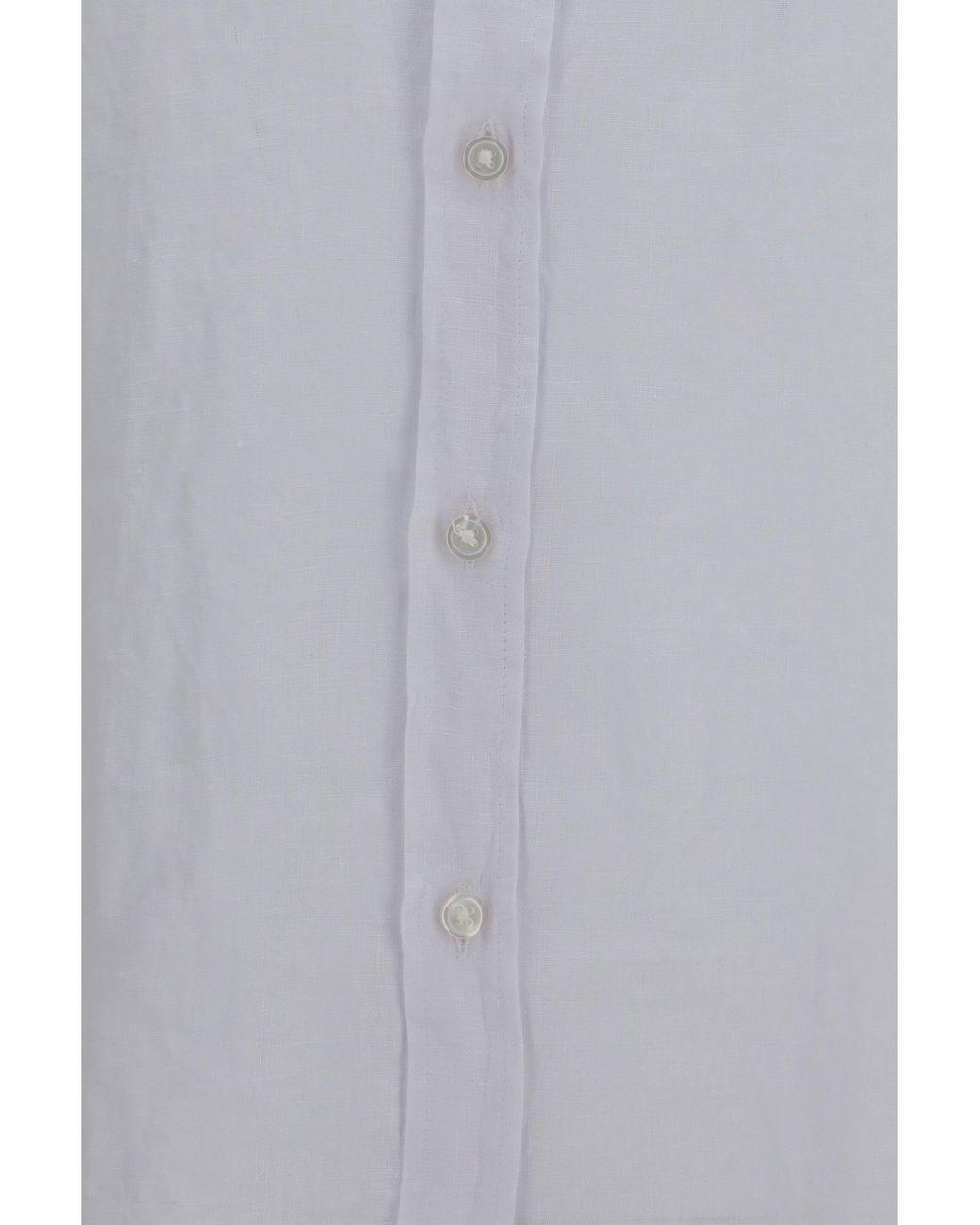Boss White Regular-Fit Linen Shirt for men