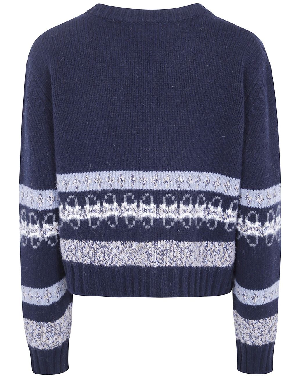 Nuur Blue Long Sleeves Round Neck Sweater