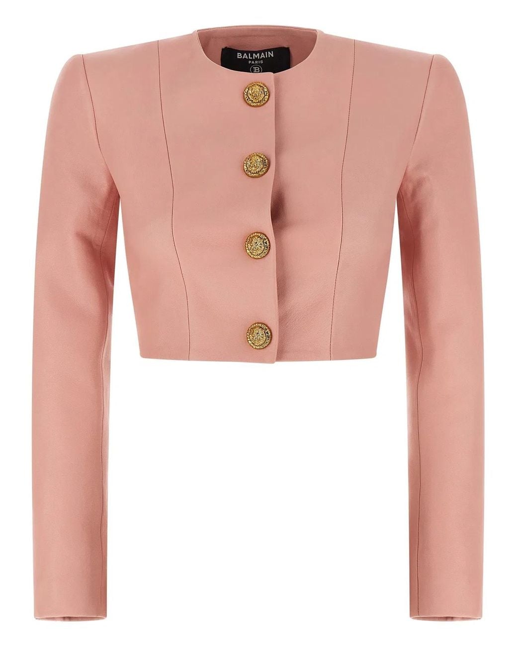 Balmain Pink Round Neck Jacket