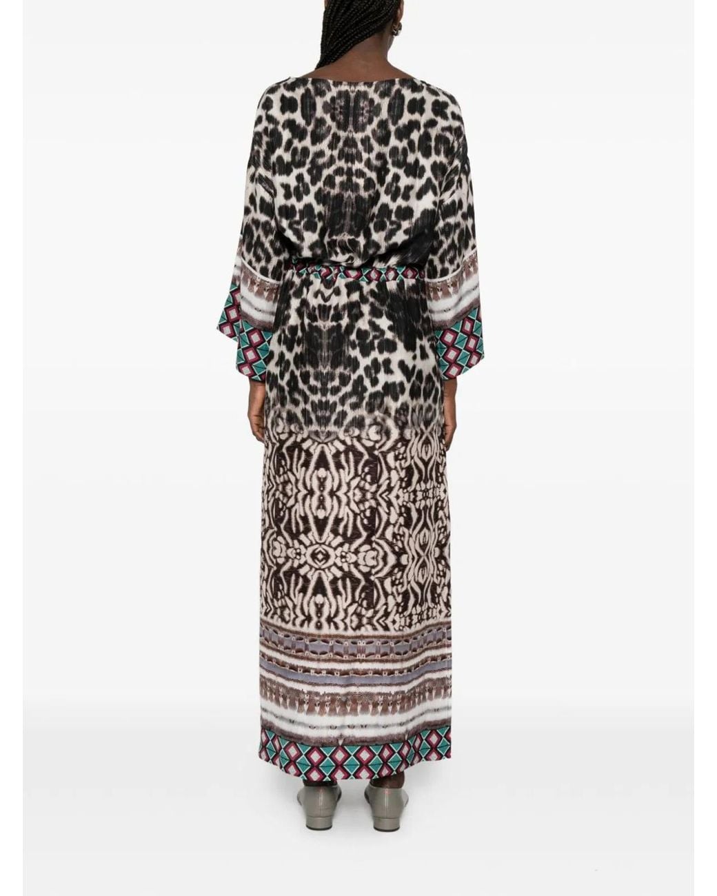 Pierre Louis Mascia White Printed Silk Dress