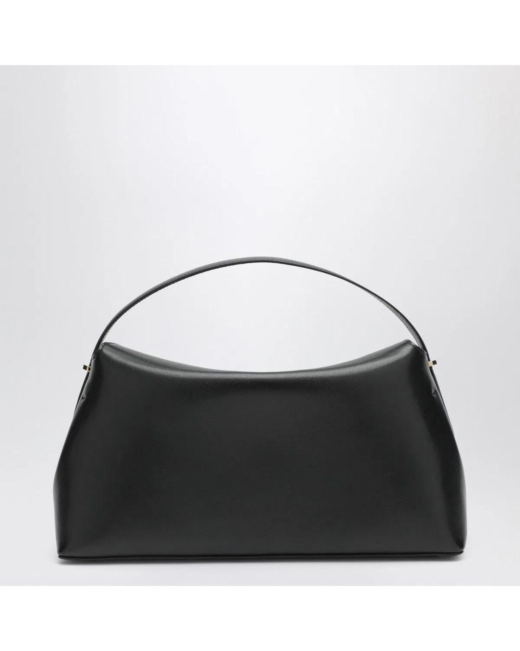Totême Black T Lock Top Handle Bag