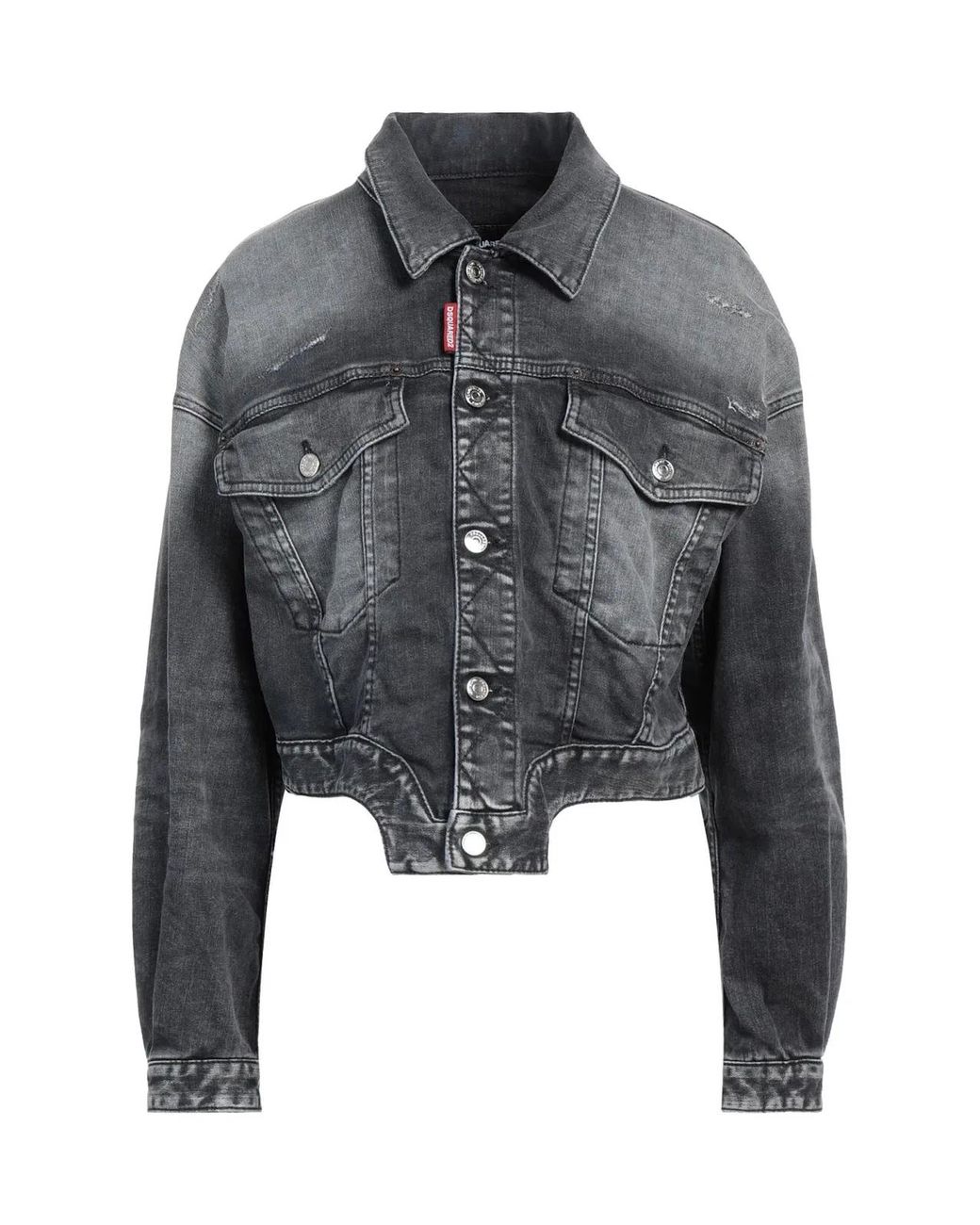 DSquared² Gray Raw Cut Jean Denim Jacket