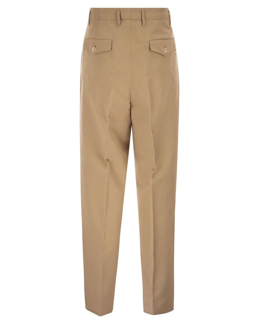 Brunello Cucinelli Natural Tailored Trousers for men