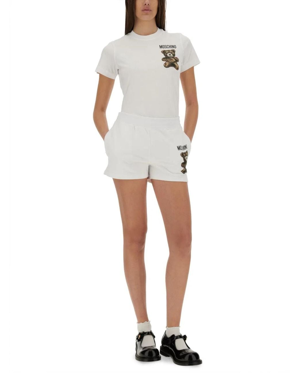 Moschino Couture White Teddy Bear Shorts