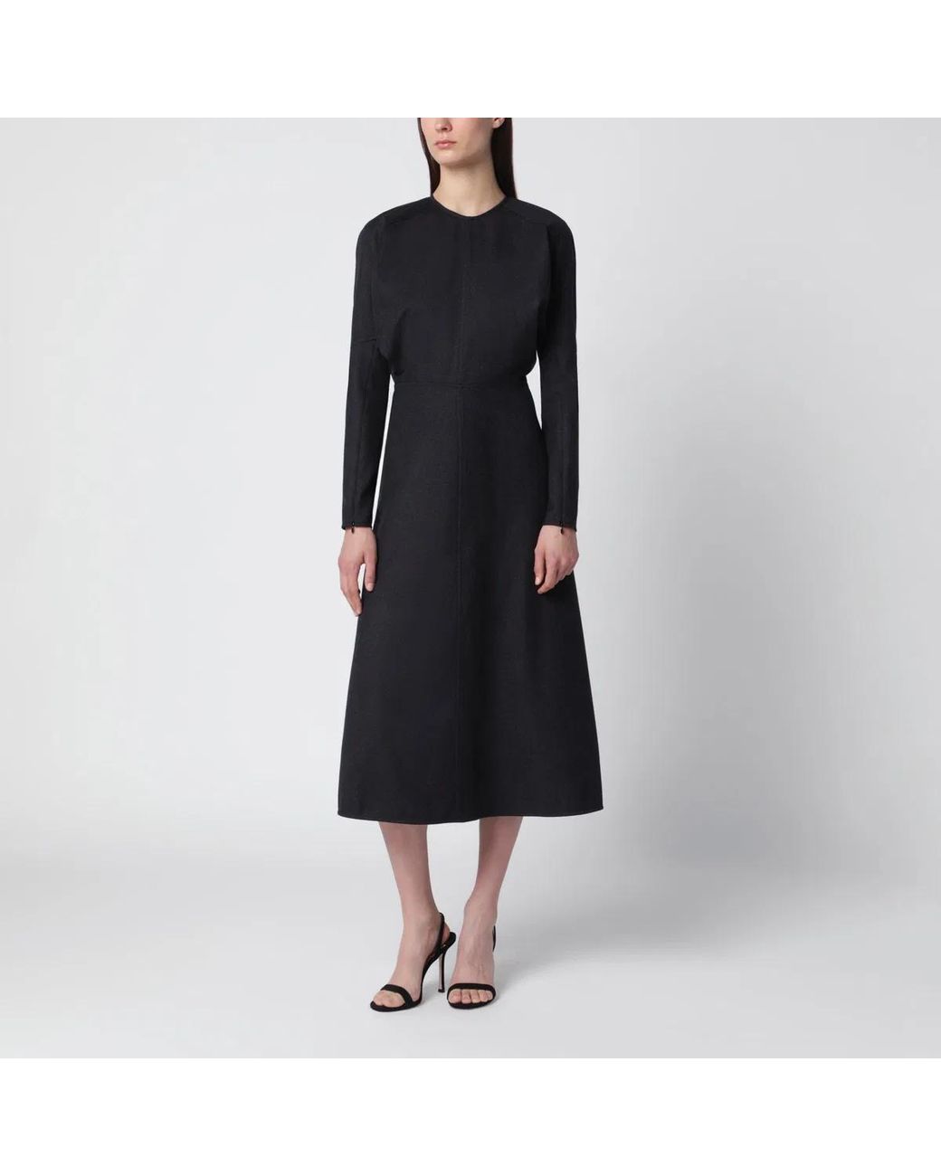 Victoria Beckham Black Doman Virgin Wool Dress