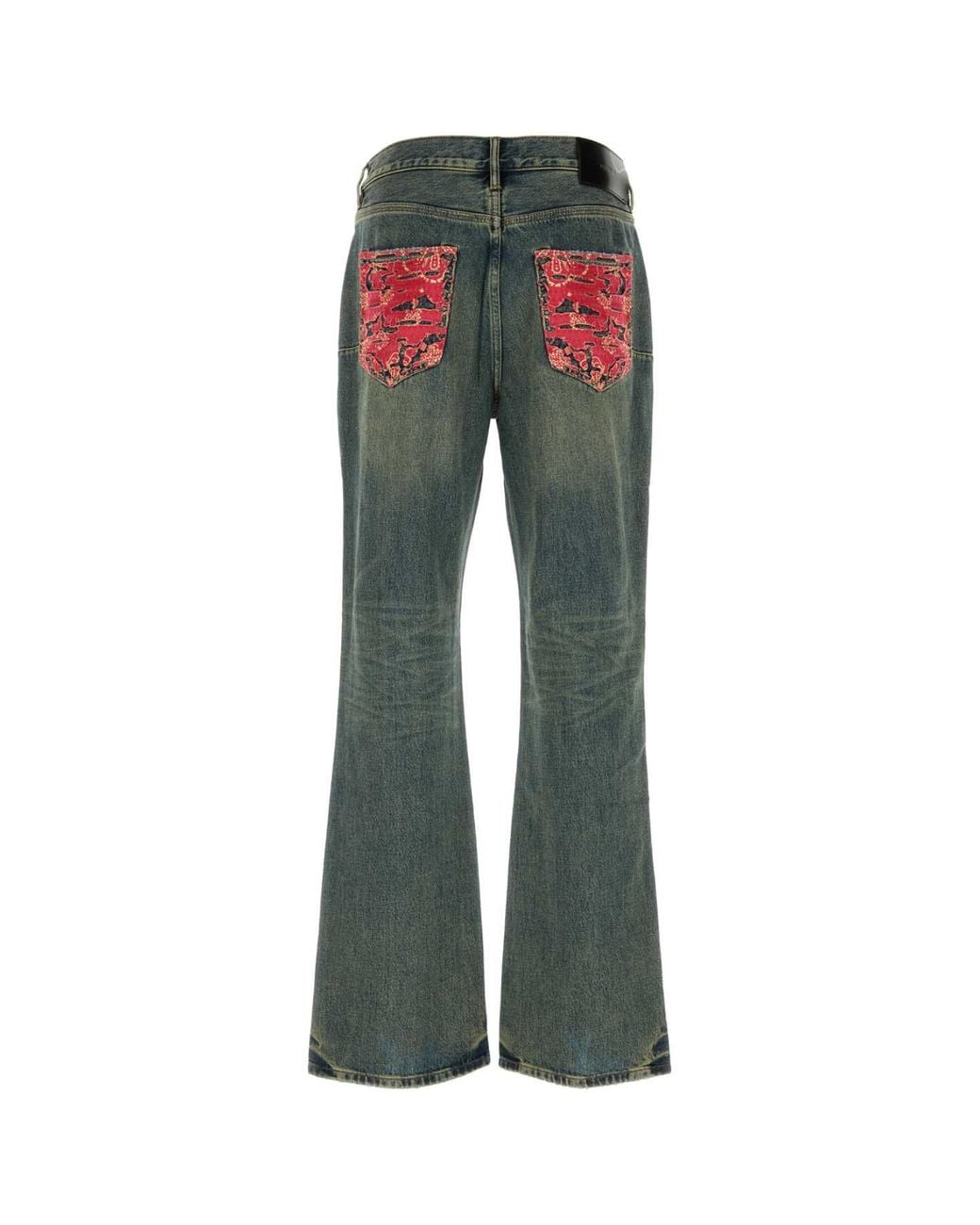 Purple Denim Green Denim Jeans for men