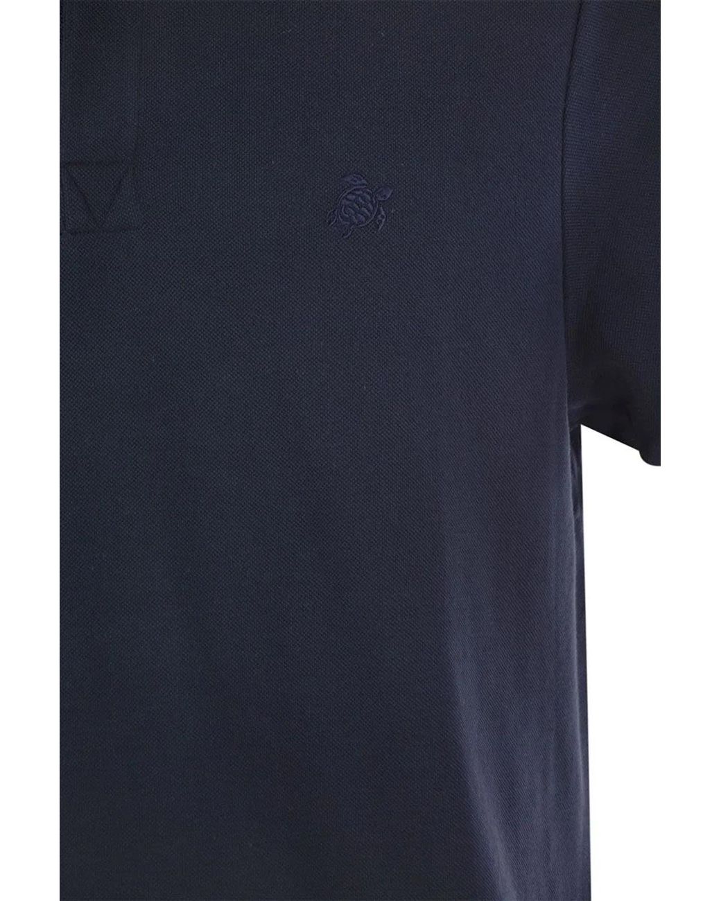 Vilebrequin Blue Organic Cotton Pique Polo Shirt for men