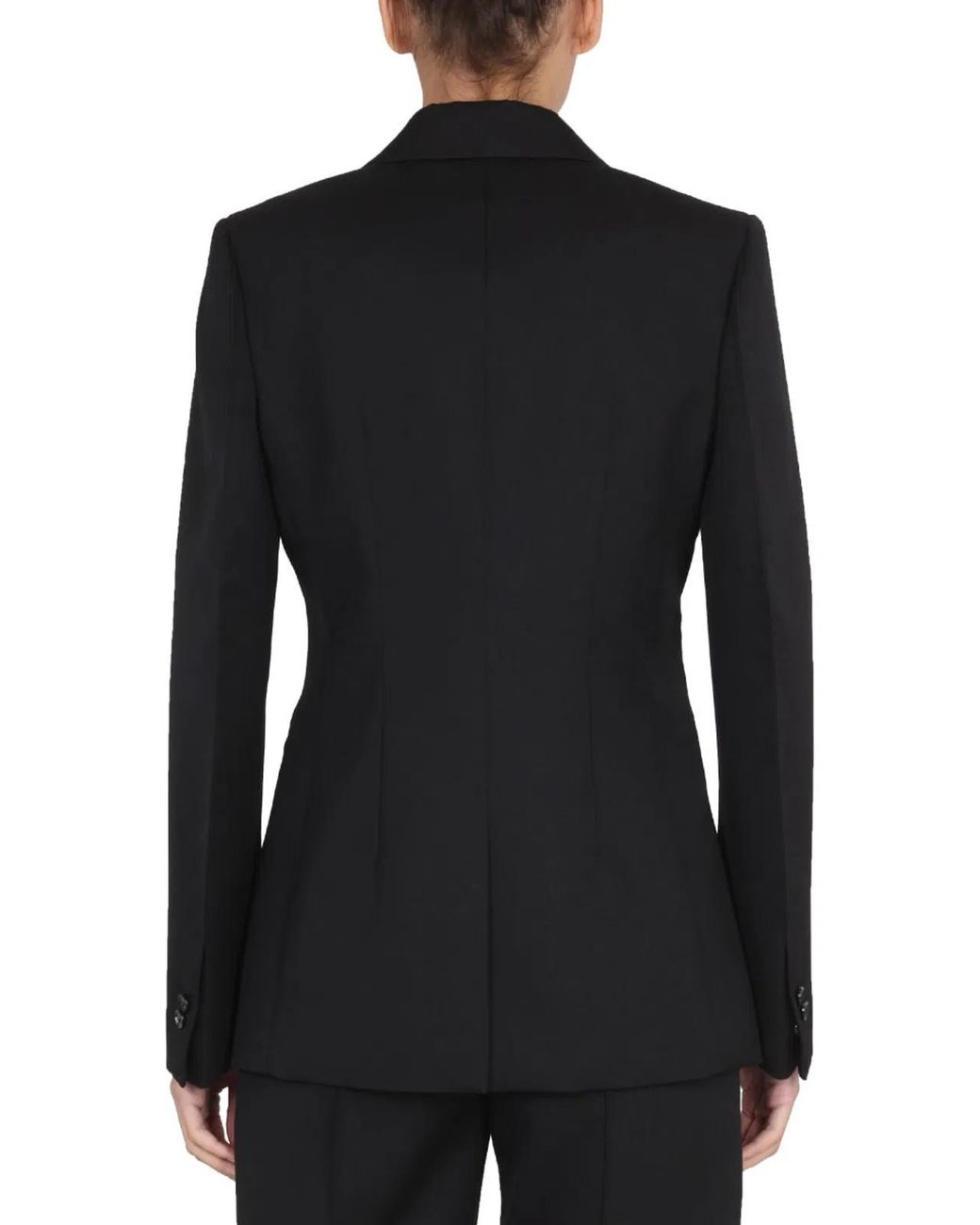 Bottega Veneta Black Wool Jacket With Satin Lapels