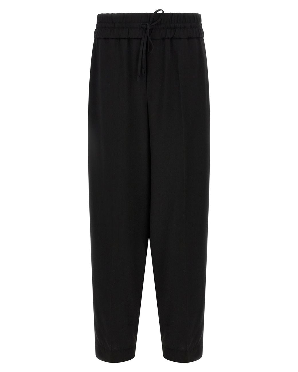 AMI Black Wool Serge Pants for men