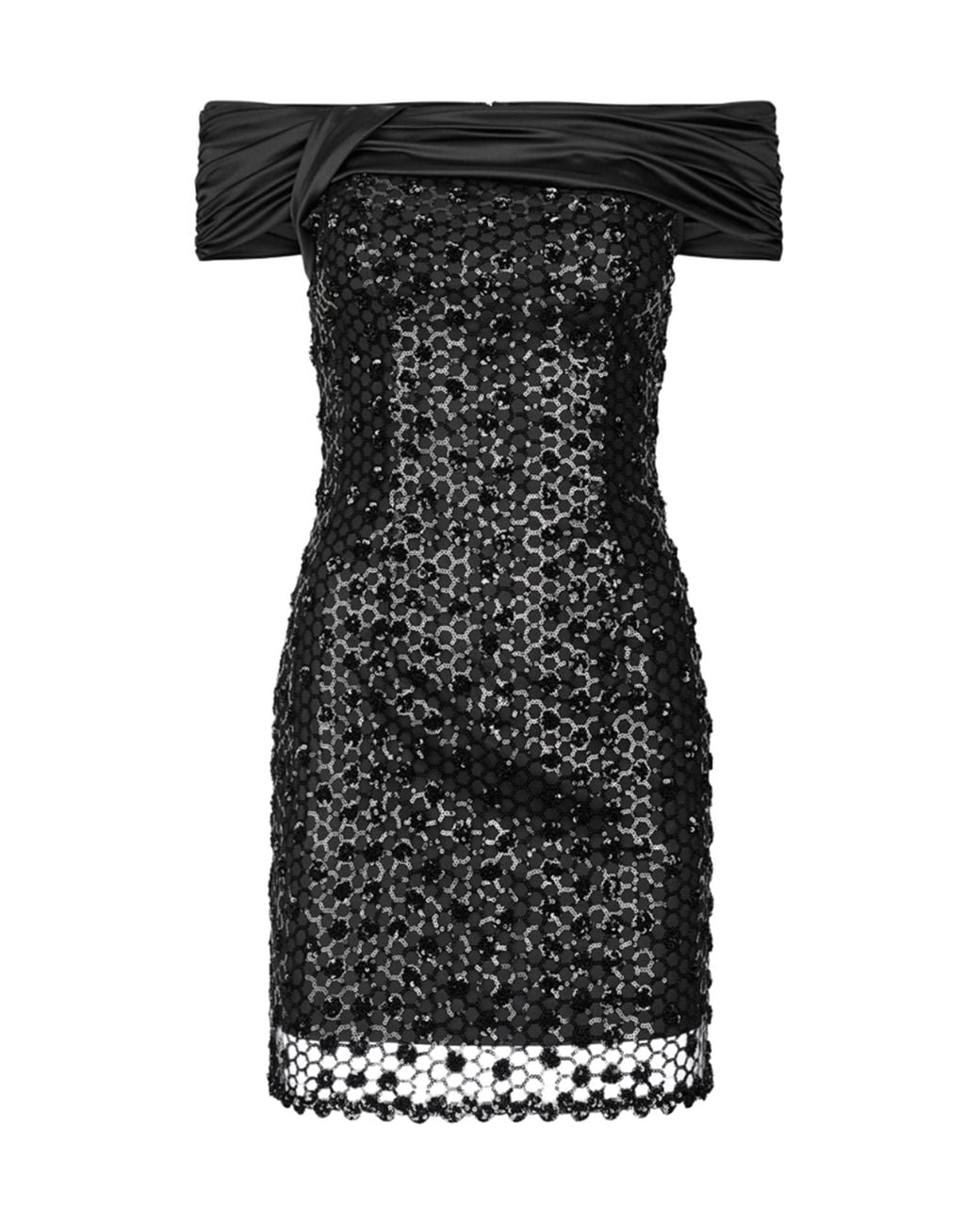 ROTATE BIRGER CHRISTENSEN Black Sequins Mini Dress