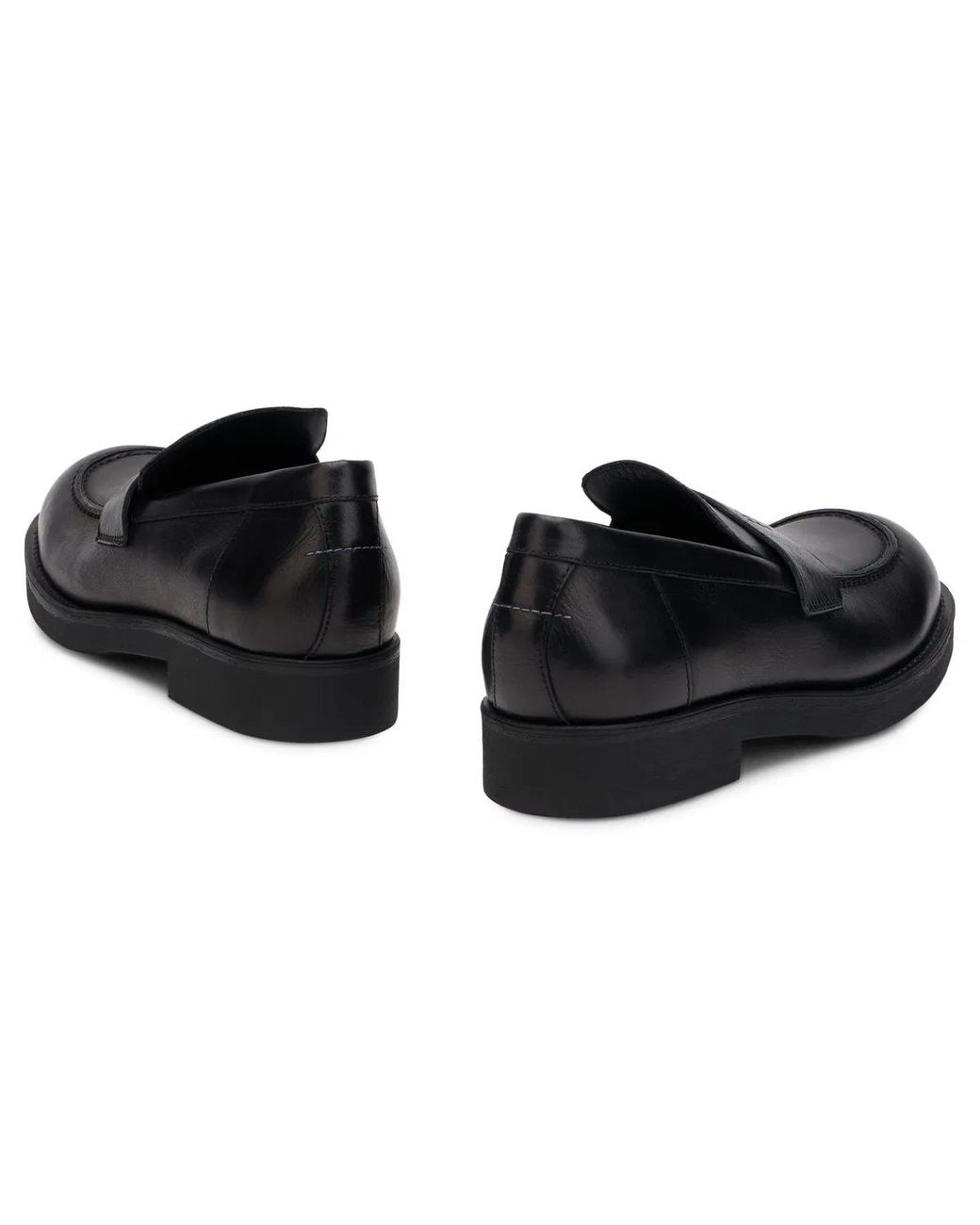 MM6 by Maison Margiela Black Casual Loafers With Distinctive Details for men