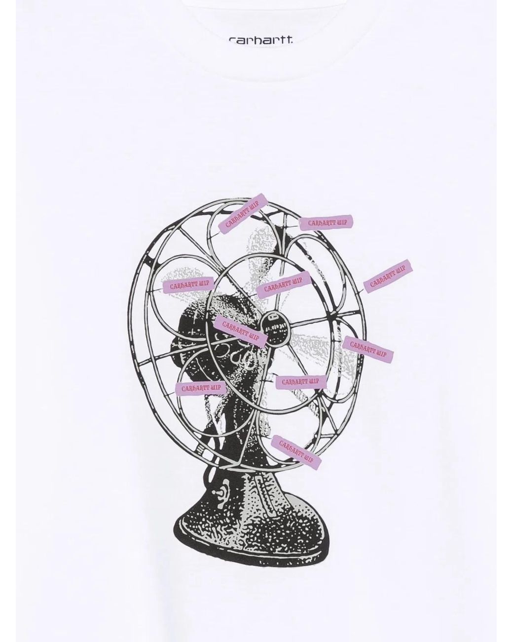 Carhartt White Fan Graphic-Print T-Shirt for men