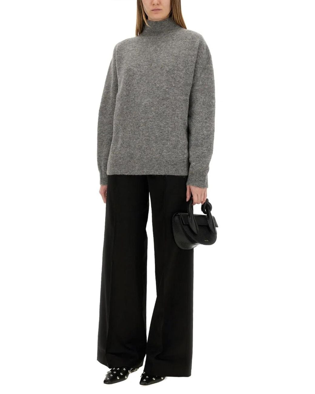 Alysi Gray Turtleneck Shirt