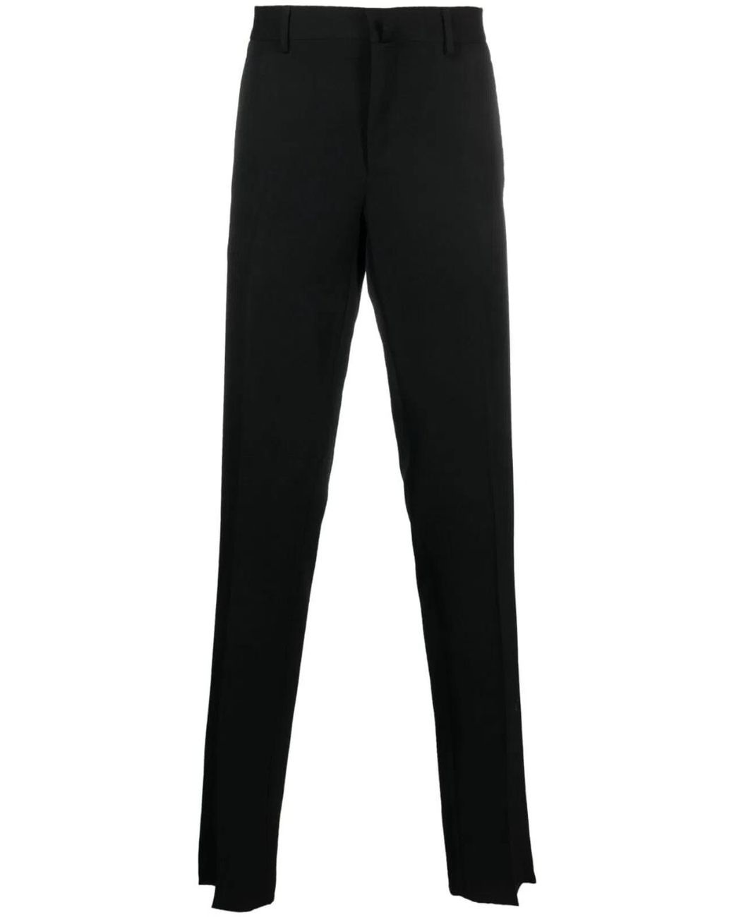 Lanvin Black Tuxedo Cigarette Trousers for men