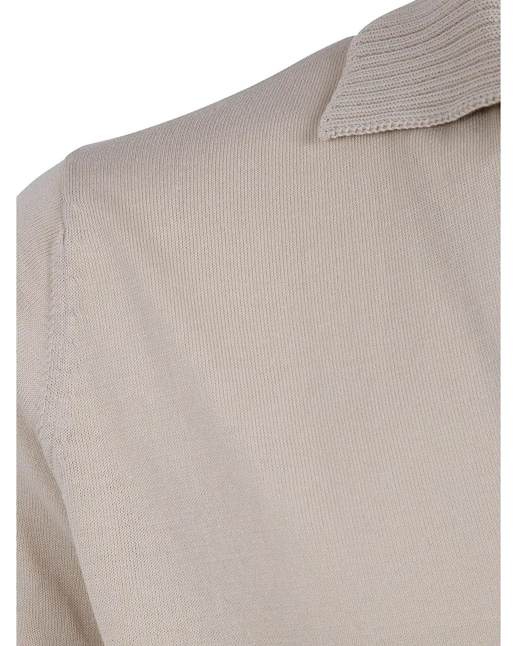 FILIPPO DE LAURENTIIS Gray Short Sleeves "Skipper" Polo Shirt for men