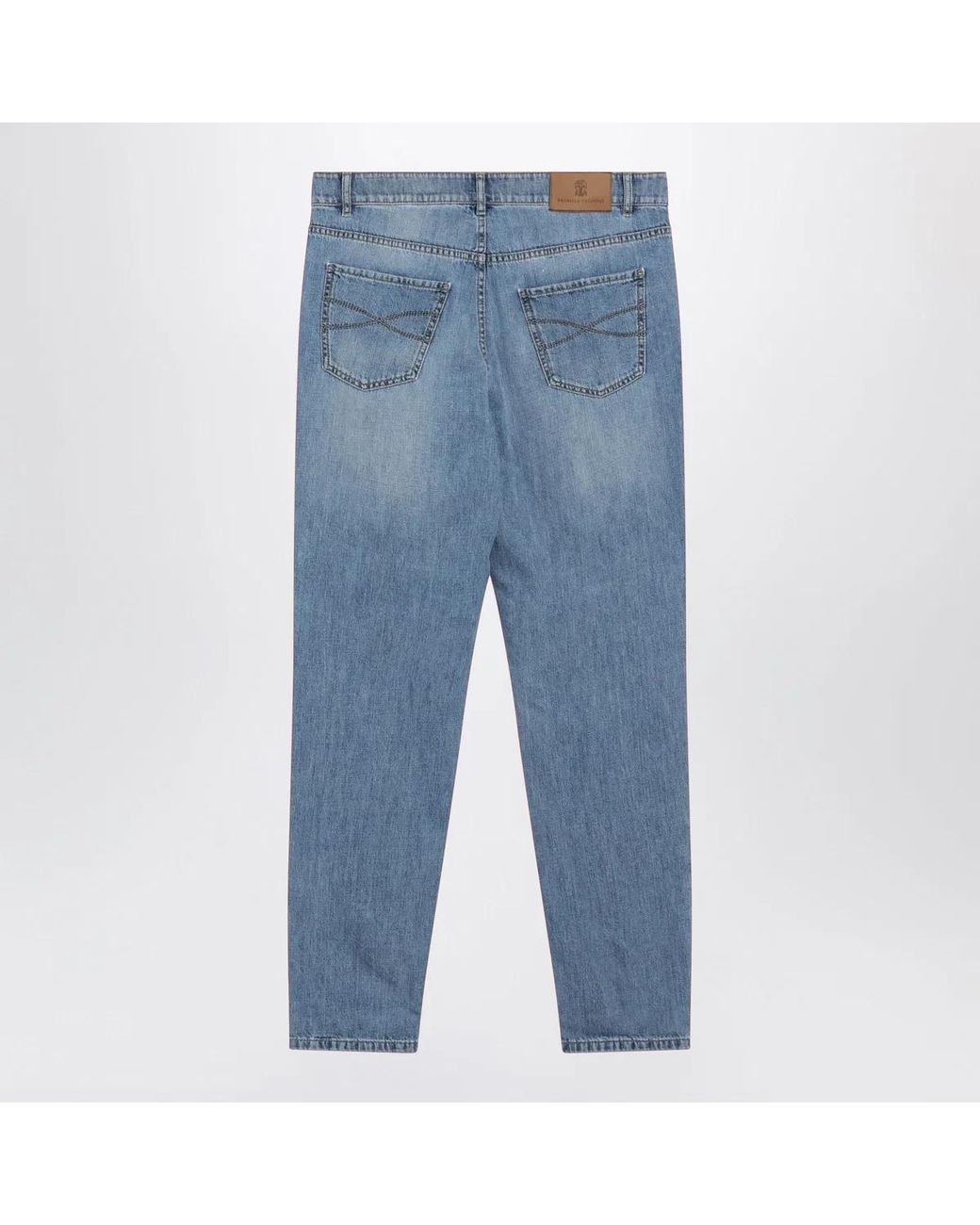 Brunello Cucinelli Blue Traditionalfit Fivepocket Jeans for men