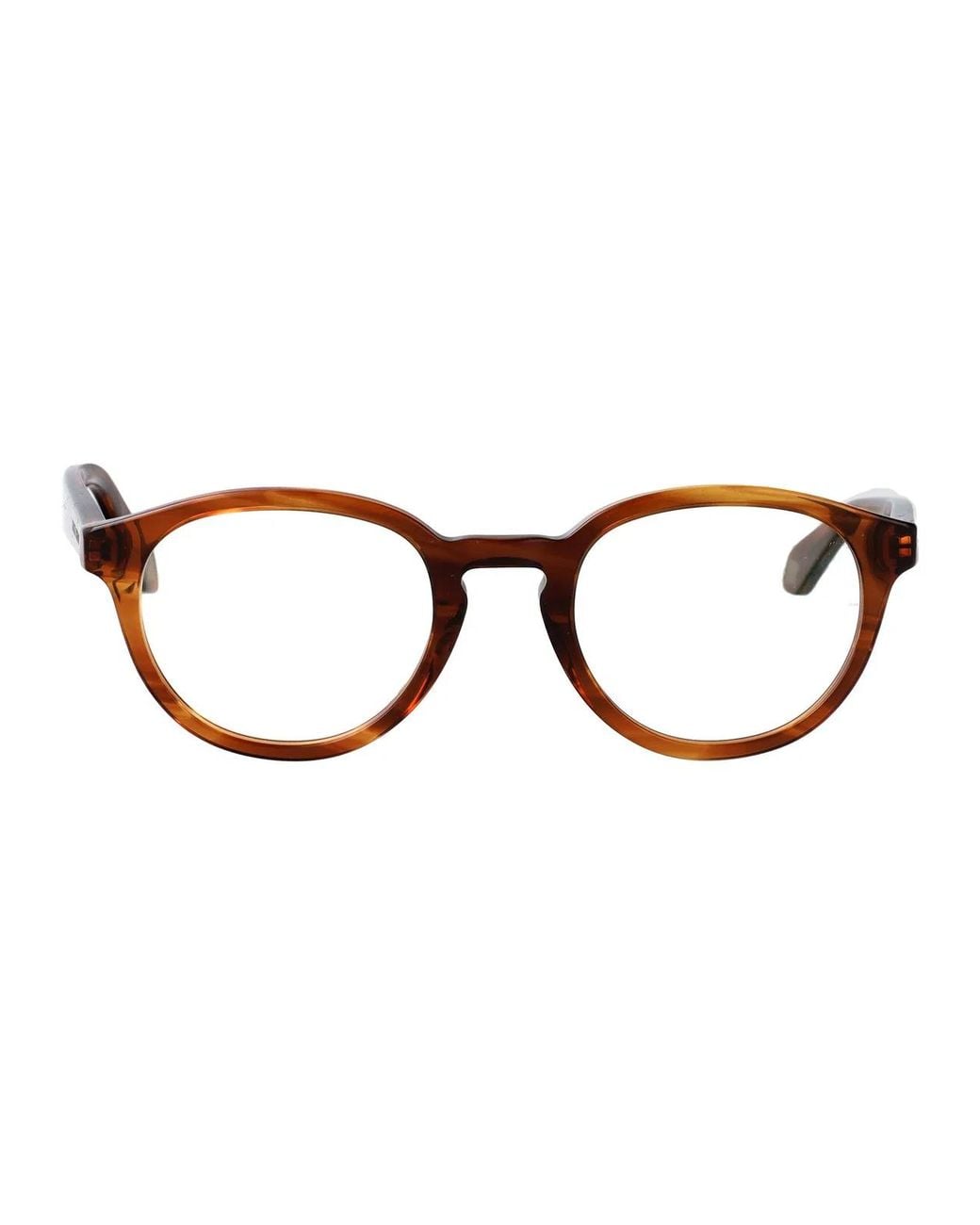Giorgio Armani Brown Striped Acetate Sunglasses
