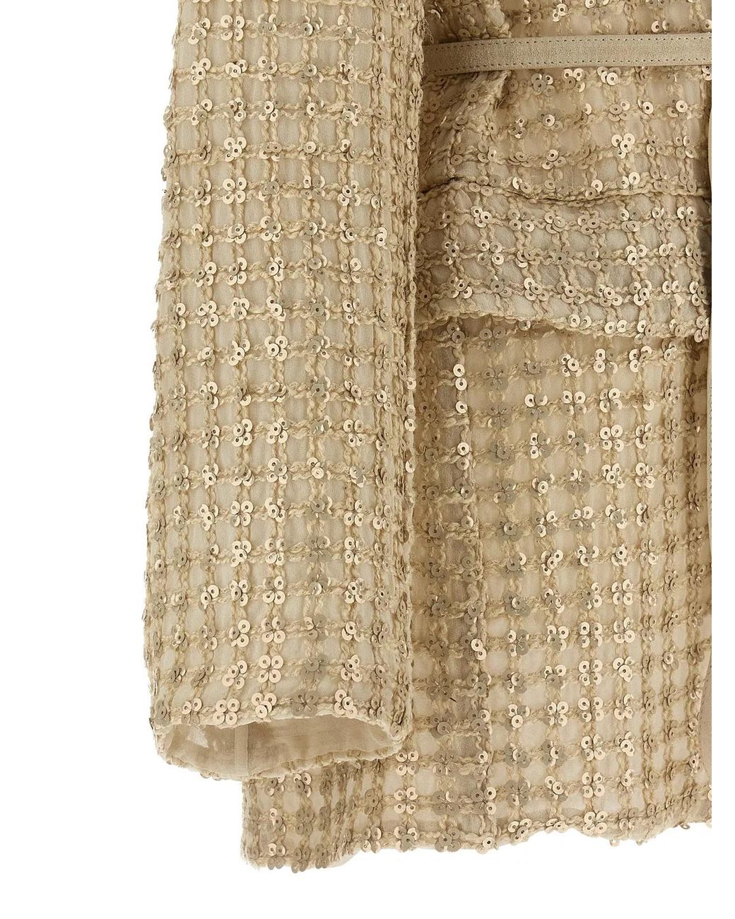 Brunello Cucinelli Natural Silk Blazer Clothing