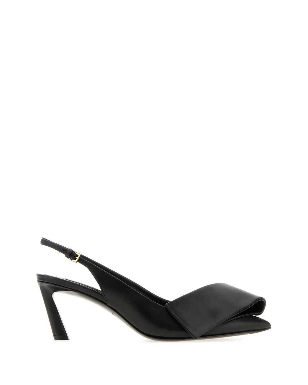 Givenchy Black Twisted Ribbon Slingback 65Mm
