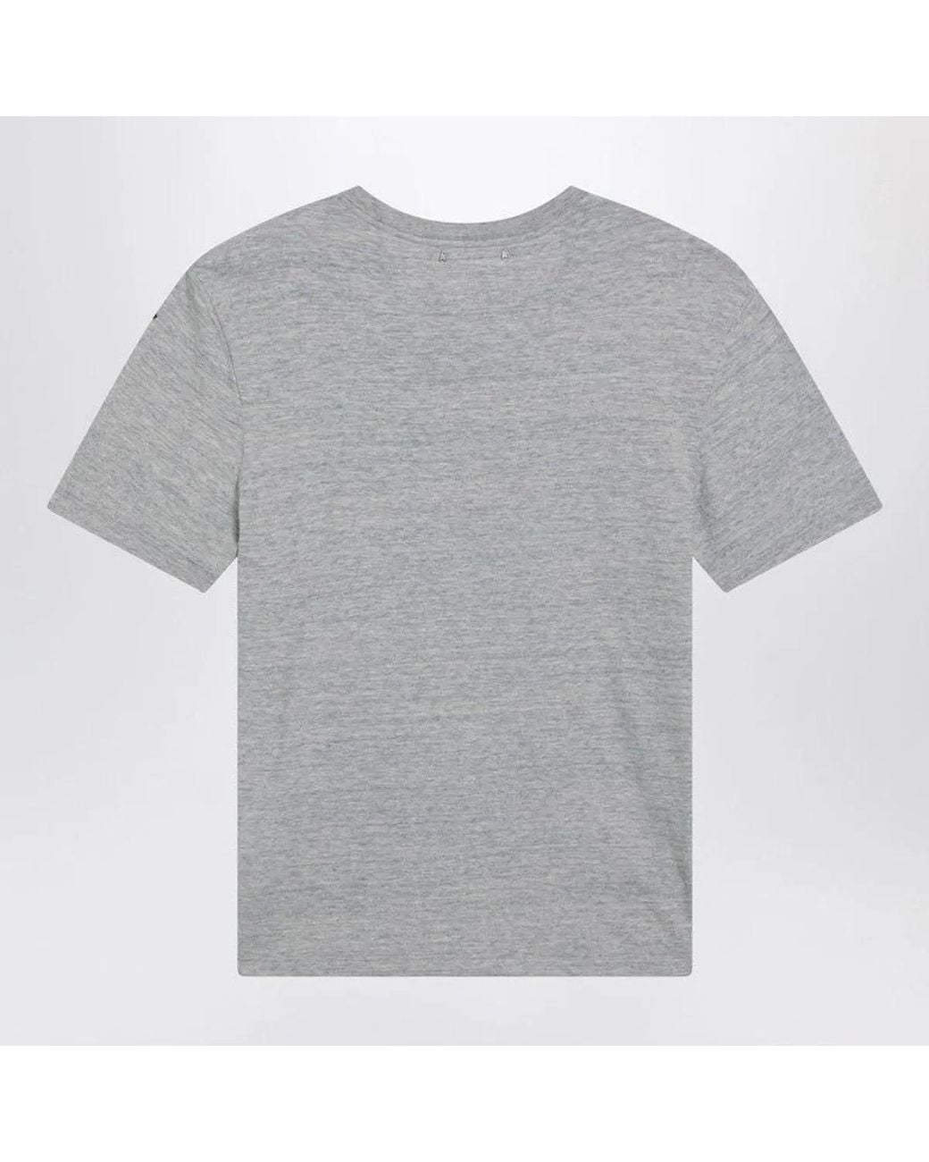 Golden Goose Deluxe Brand Gray Tshirt With Logo Print