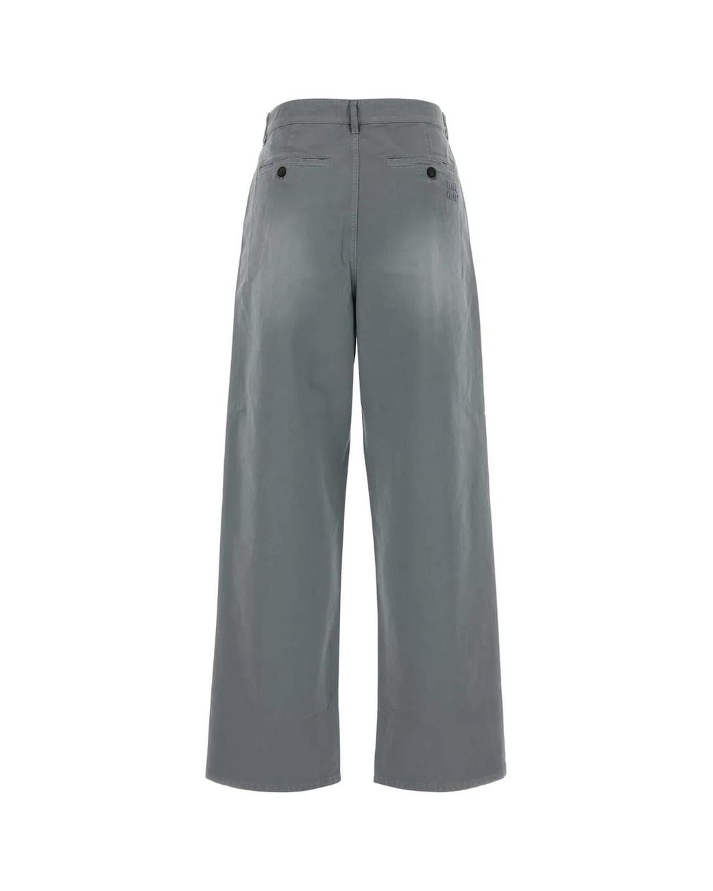 Miu Miu Gray Grey Twill Pant