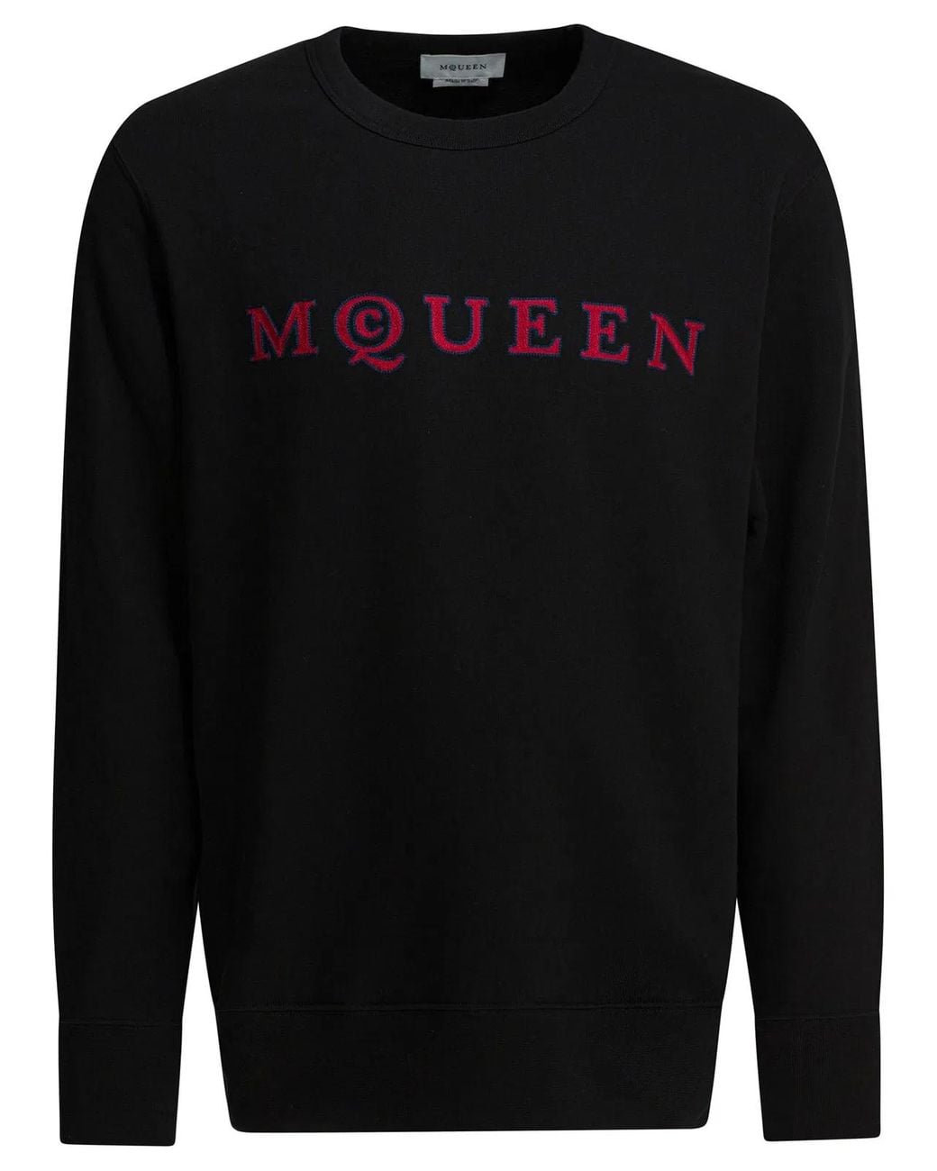McQueen Black Cotton Sweatshirt for men