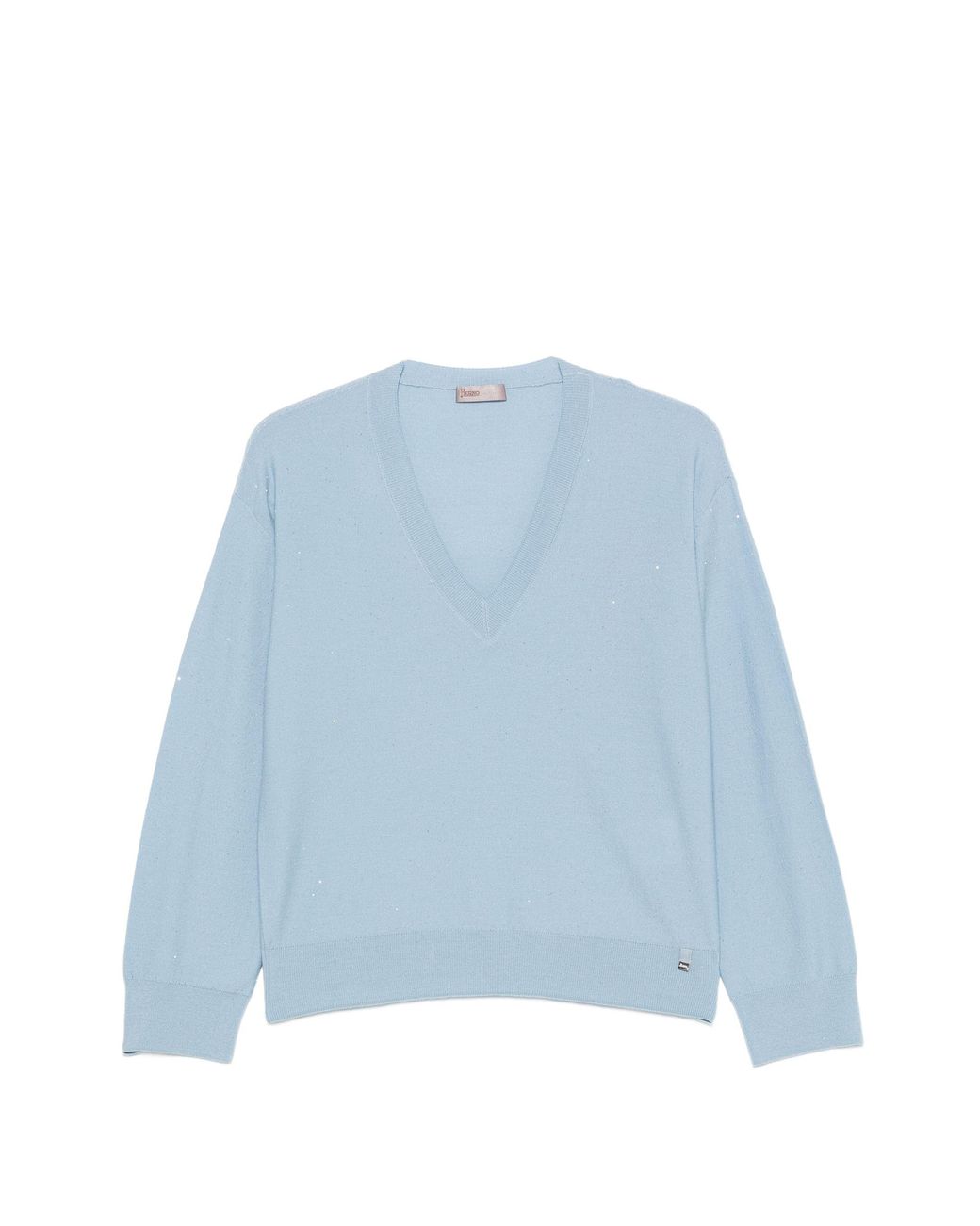 Herno Blue Light Wool Polyamide Sweater