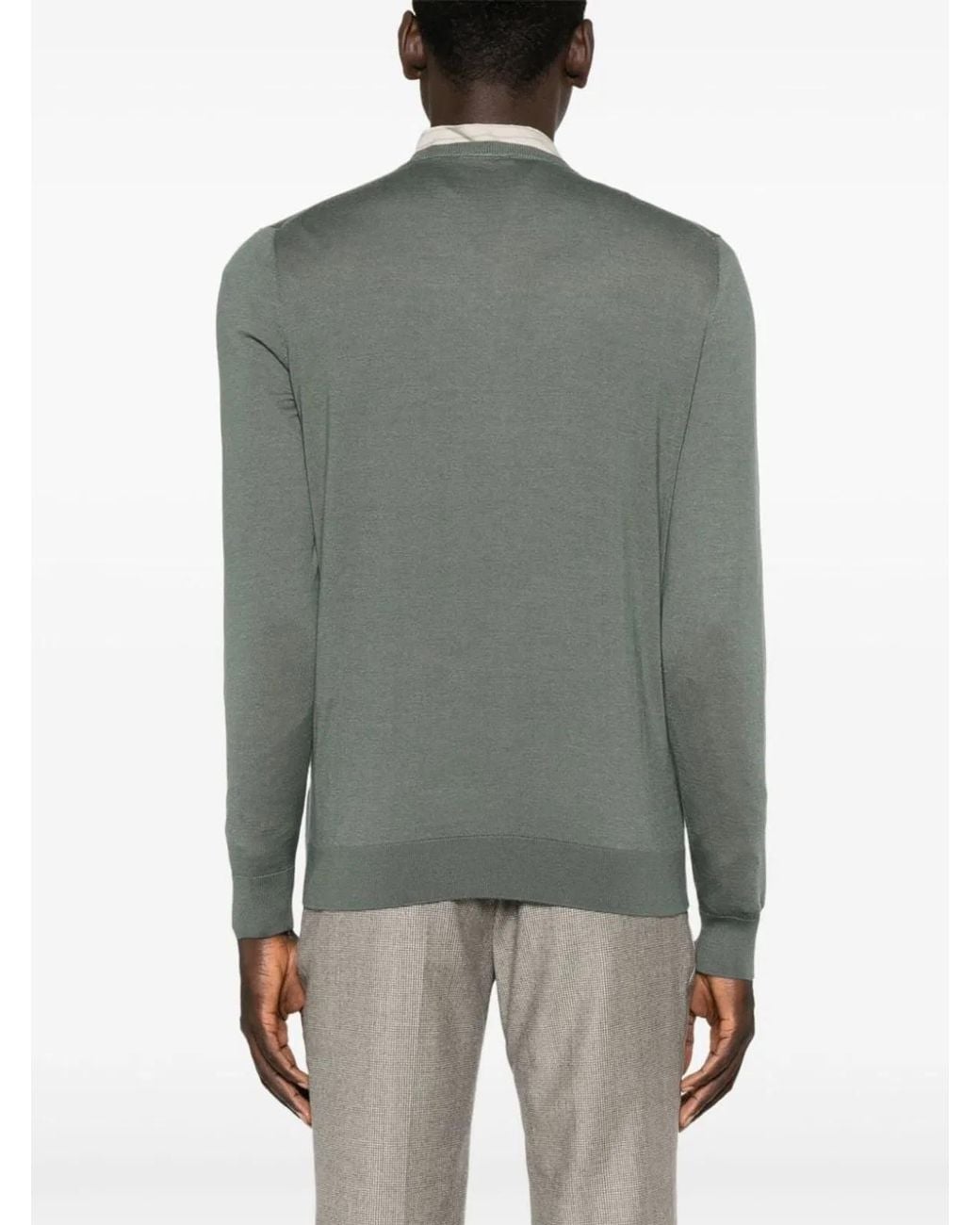 Colombo Gray Ma00058256Ja V Neck Sweater for men
