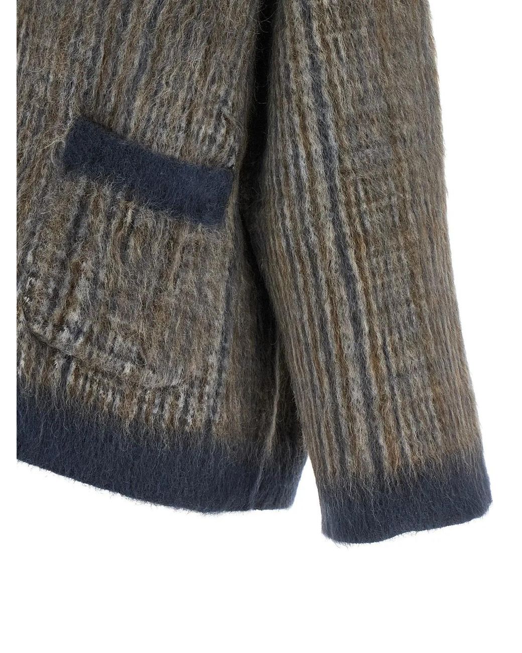 Brunello Cucinelli Gray Cardigan With Scarf