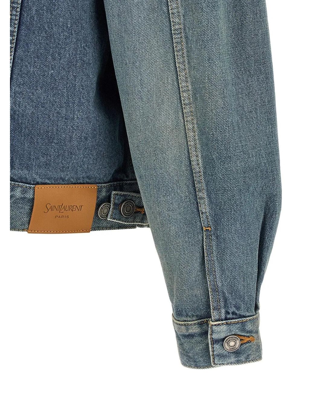 Saint Laurent Blue 'Trucker' Jacket for men