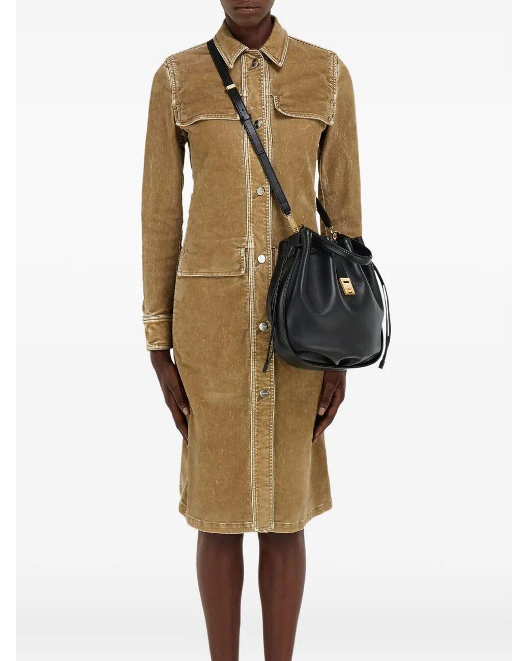 Ferragamo Black Hug Bucket Bag