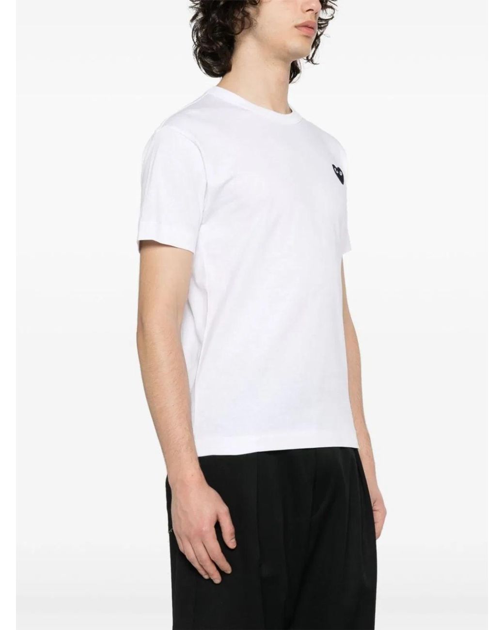 COMME DES GARÇONS PLAY White Cotton T-Shirt for men