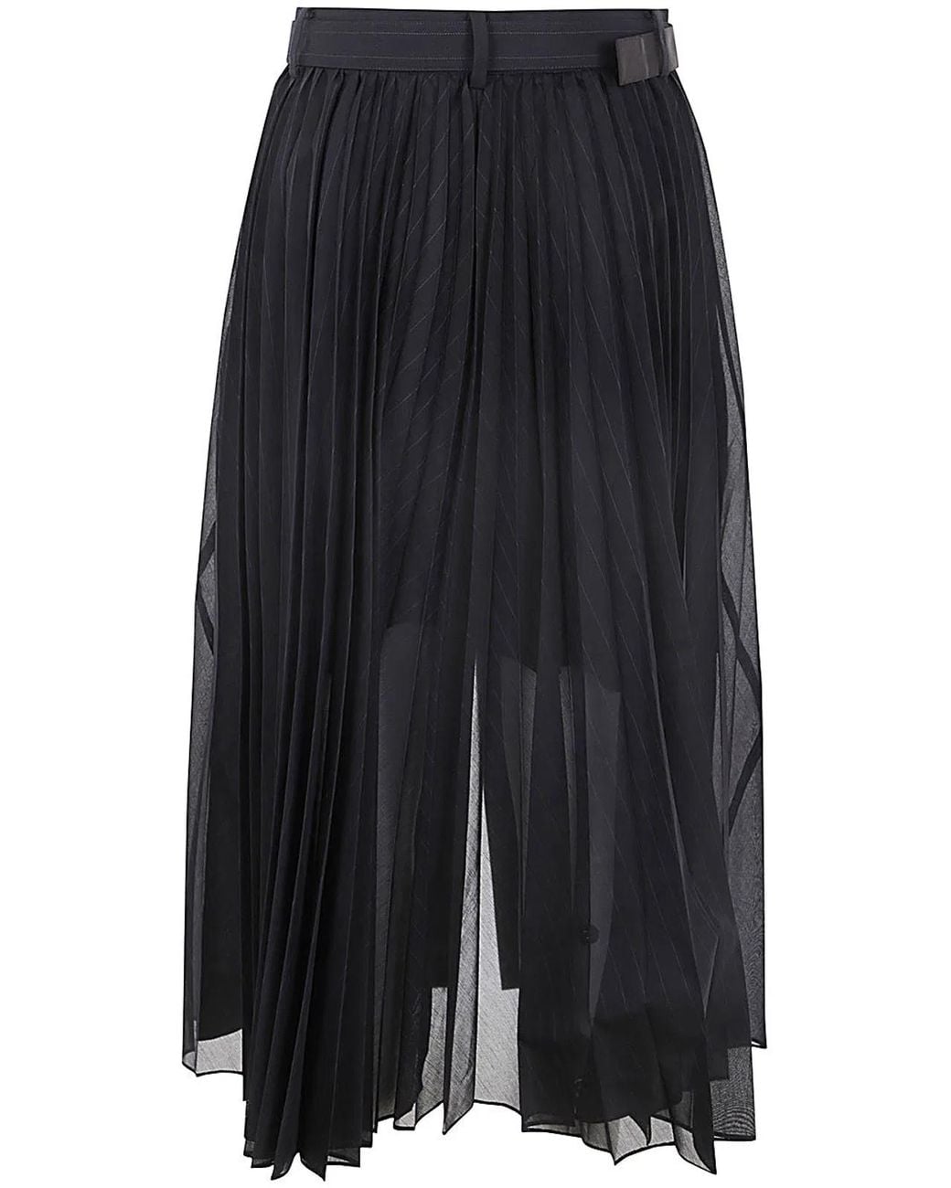 Sacai Blue Chalk Stripe Glencheck Skirt