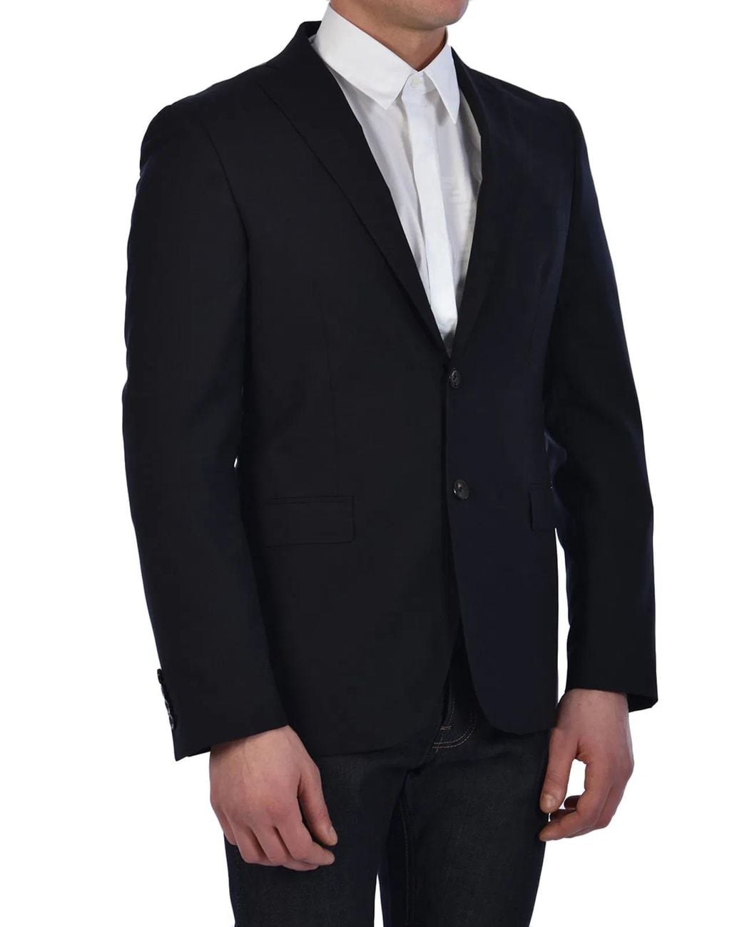 Tonello Blue Wool Jacket for men