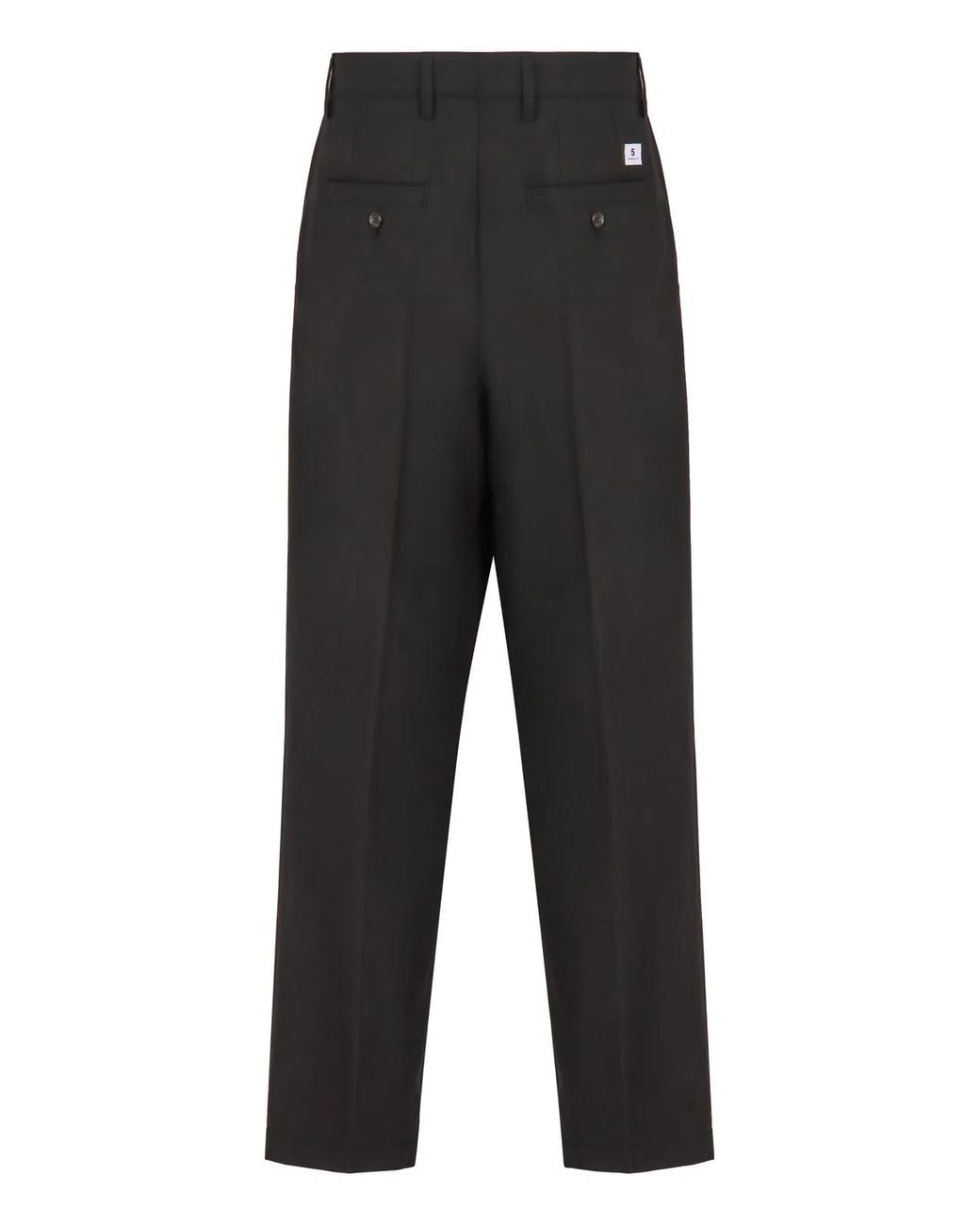 Department 5 Black Wool Blend Trousers for men